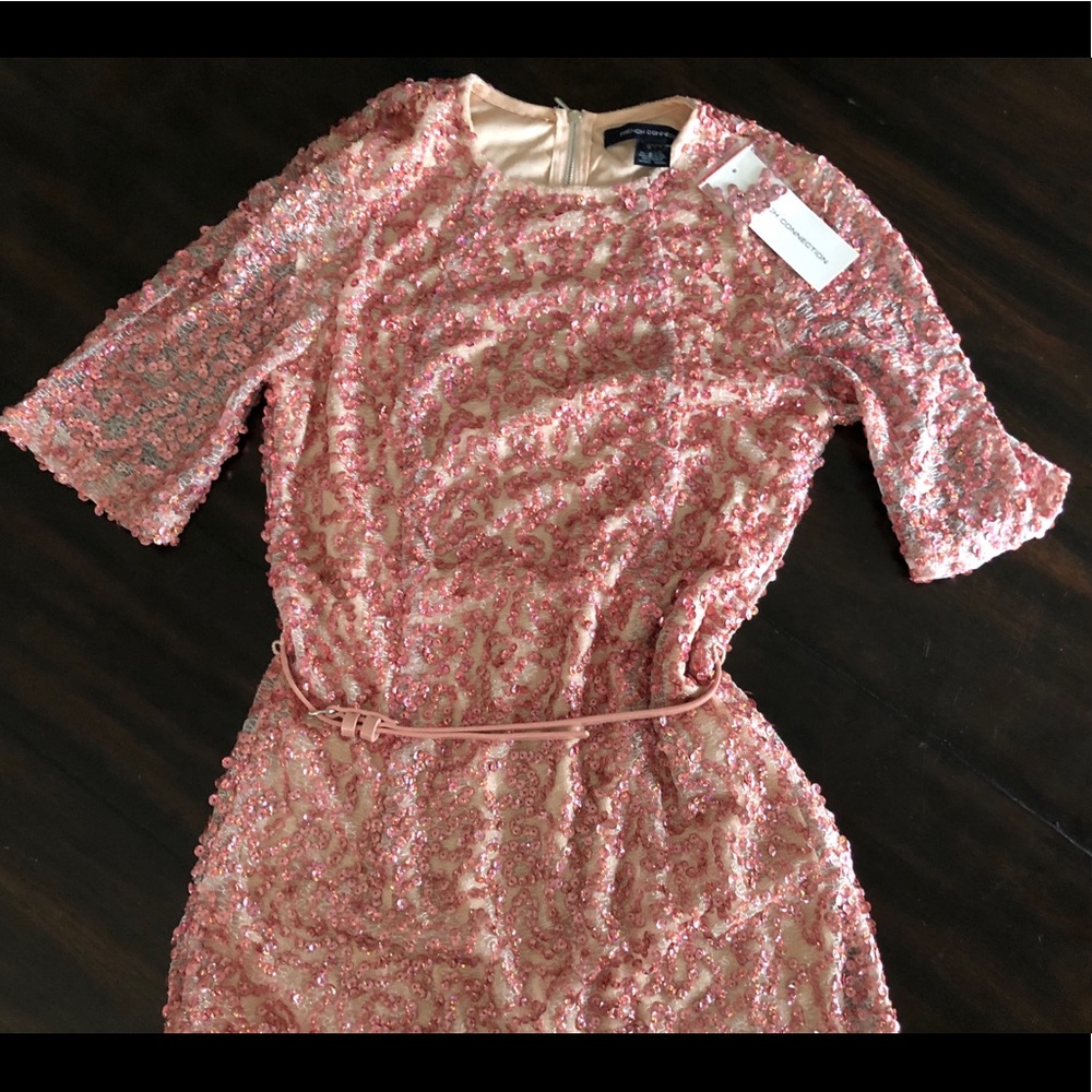 NWT French Connection Pink Sequin Dress